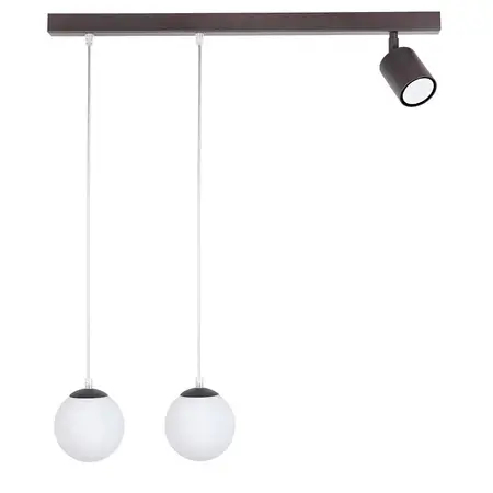 Podwójna lampa wisząca do sypialni Tavira 41270 regulowana tuba brązowa
