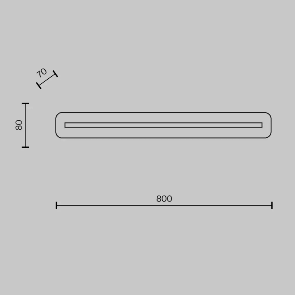 Lampa ścienna listwa Albatre MOD366WL-L18BS3K LED 18W 3000K mosiądz