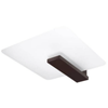 Nasufitowy plafon Lappo SL.1097 Sollux kwadrat biały drewno wenge