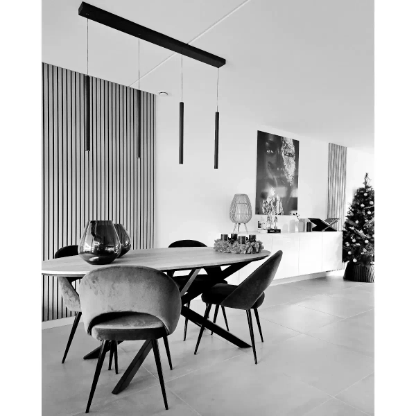 Lampa wisząca Lorenz 74403/04/30 LED 16W 3000K tuby metalowe czarne