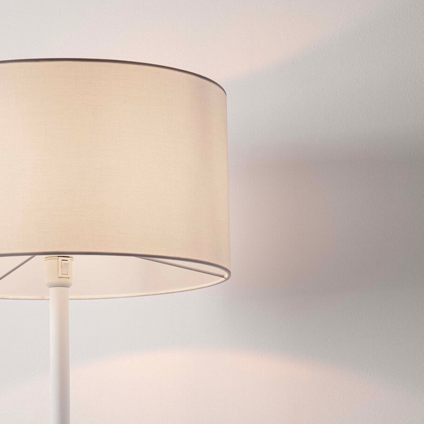 Lampa stojąca GUAVIARE LE44953 do salonu okrągła metalowa biała
