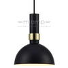 LAMPA wisząca LARRY 106974 Markslojd metalowa OPRAWA zwis kopuła mosiądz czarna