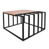 Stolik kawowy Kaja Home KS-27 STOLIK industrialny metalowy drewniany czarny