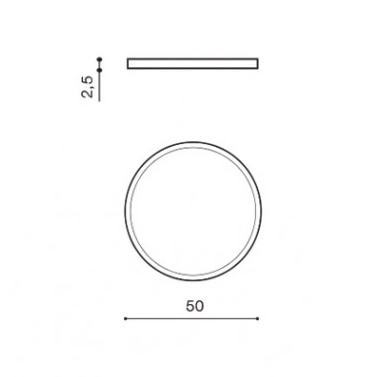 Nowoczesna lampa sufitowa Malta LED 42W do sypialni czarna