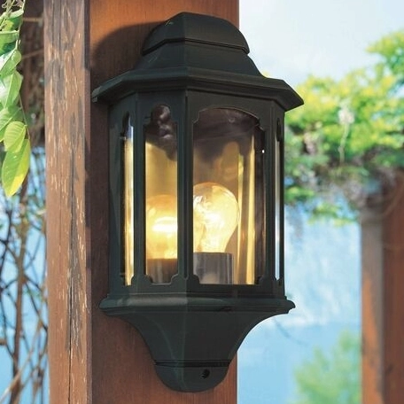 Oprawa ścienna kinkiet CP7-BLACK Elstead do ogrodu szklany czarny