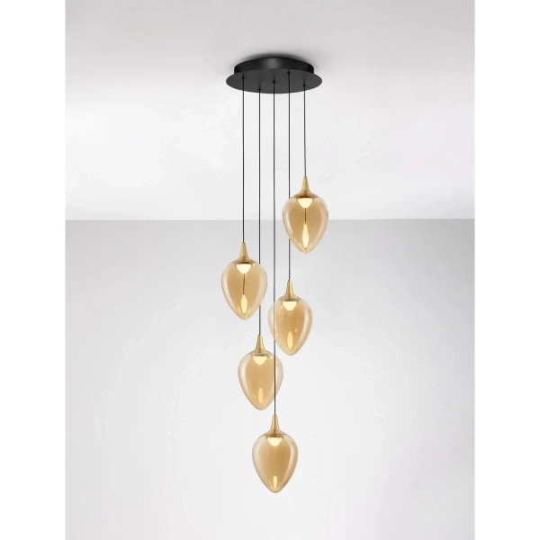 Nowoczesna lampa sufitowa VAZENDO LE45120 LED 30W 3000K złoty czarny