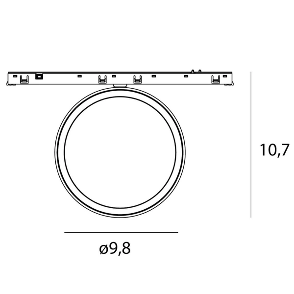 Regulowana lampa sufitowa magnetyczna MAX N0011N LED 12W 3000K czarna