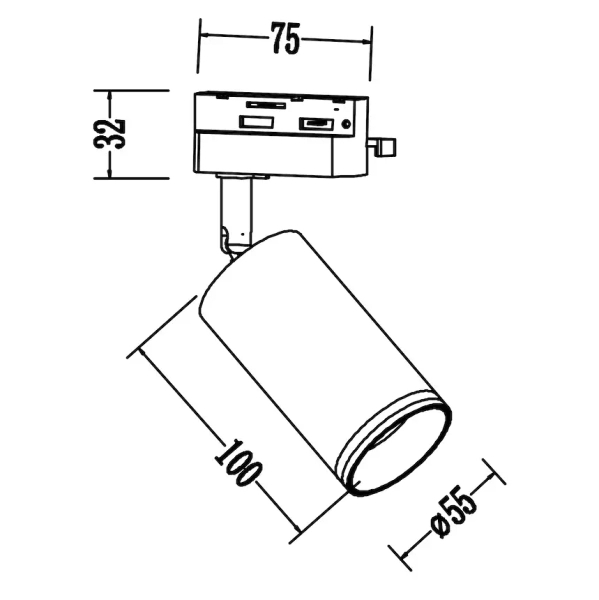 Sufitowa lampa jednofazowa szynowa Pipe Ring Track ML2066 tubka biały
