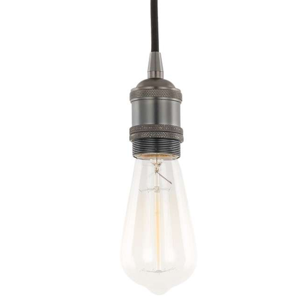 LAMPA wisząca CLASSO DS-M-034 MATT BLACK Italux metalowa OPRAWKA industrialny ZWIS przewód loft czarny matowy