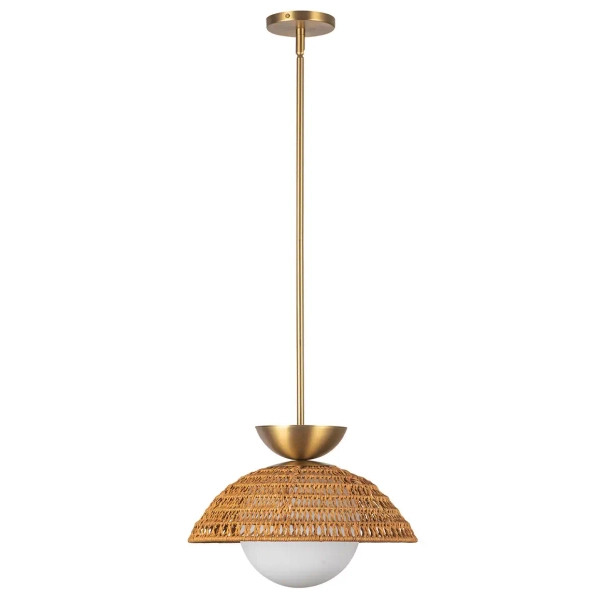Lampa wisząca kula Perth ALM-PERTH-P-GD do salonu rattan złoty