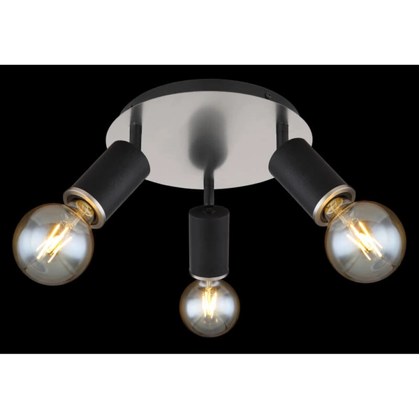 Kierunkowy plafon Joseba 54032-3B reflektorki czarne