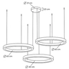 Zwisająca pierścieniowa lampa Ring MSE0000606060 LED 114W 3000K złota