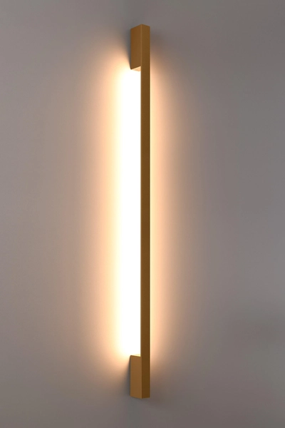 Designerska lampa ścienna Sappo LED 25W do biura złota