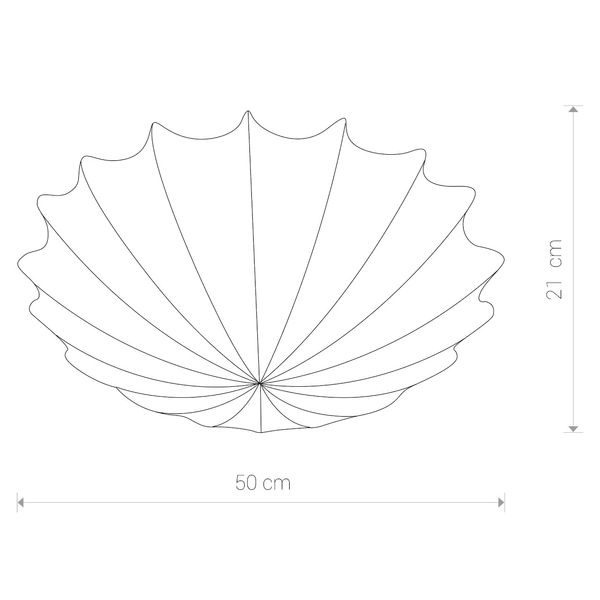 Dekoracyjna lampa sufitowa Form 9673 abażurowa do salonu biała