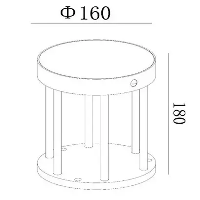 Lampa stołowa Jackson 15811/02/30 LED 2W 2850-3150K czujnik IP65 czarny