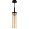 Szklana lampa wisząca Malika 1 PL0140-1 Yaskr złota czarna miodowa
