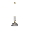 Wisząca lampa szklana Antic MOD302PL-01GR1 kopułowa szara mosiądz