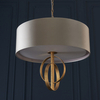 Salonowa lampa wisząca L&-195212 Light& okrągły abażur antyczne złoto