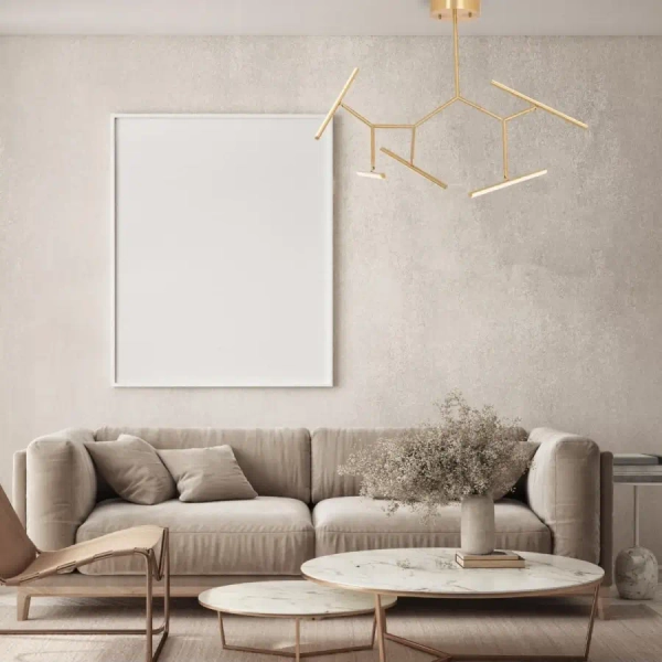 Ledowa lampa sufitowa 2071 LED 49W 3000K do przedpokoju złoty