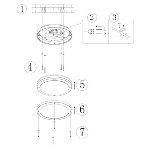 Ledowy plafon nasufitowy Kendal R62151142 RL Light 12W 3000K IP54 antracyt