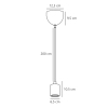 Lampa wisząca marmurowa SIV 45883001 do jadalni biała