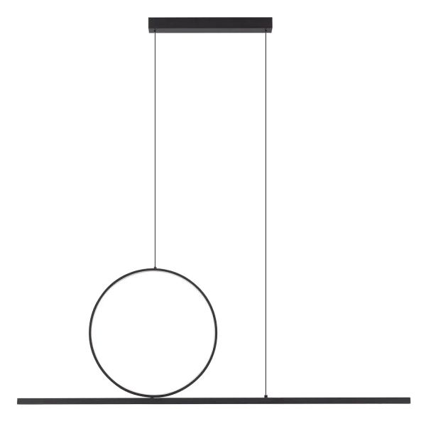 Ringowa lampa wisząca LINEO LED 11879 LED 39W 3000K czarny