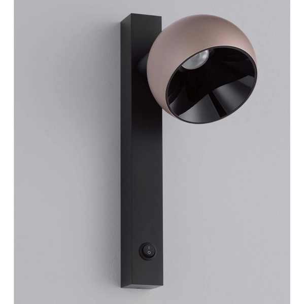 Regulowany kinkiet ścienny FRONTERA LE44939 LED 10W 3000K czarny złoty