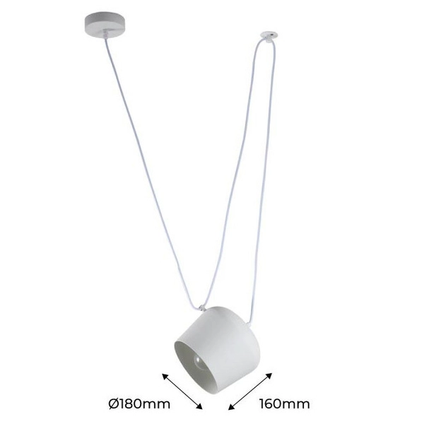 Zwisająca lampa Spider ABR-LWRU-W Abruzzo do sypialni metalowa biała