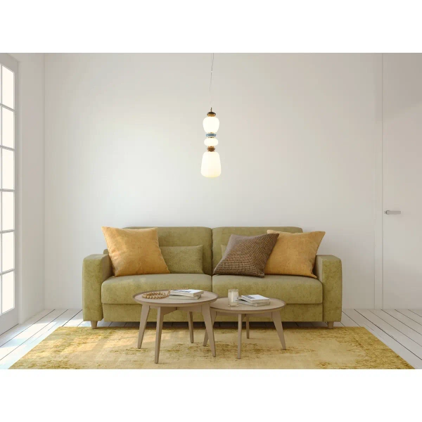 Zwisająca lampa ceramiczna Evans PND-94981V-3A-GD LED 19W 3000K złota