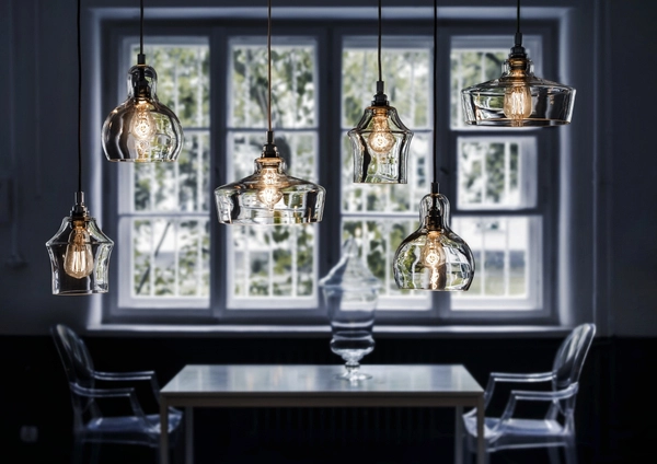 LAMPA wisząca LONGIS II 10134109 Kaspa kulista OPRAWA szklany ZWIS loftowy przezroczysty