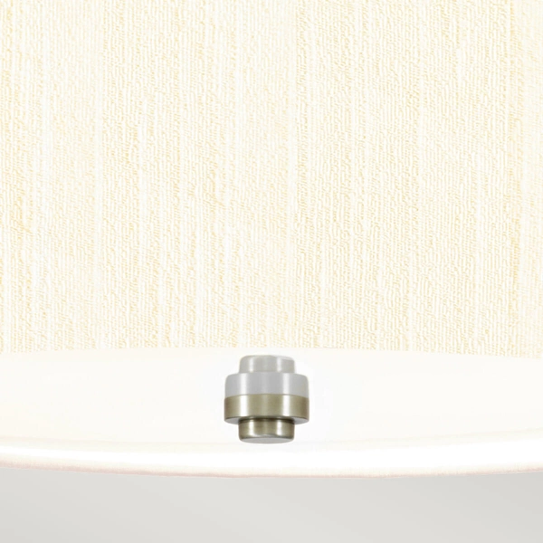 Abażurowa lampa wisząca Pearce DL-PEARCE14-3LT-IV-PC biała chrom