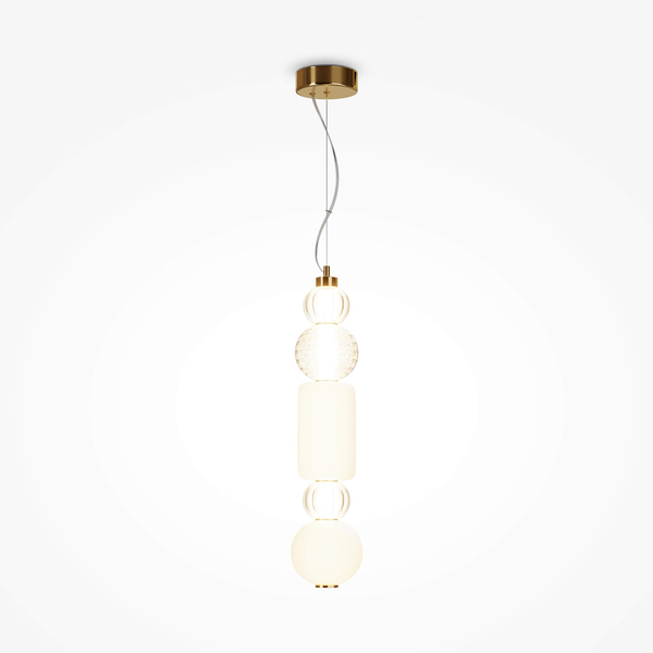 Ledowa lampa wisząca Collar P069PL-L35G3K1 35W 3000K kule przeźroczyste