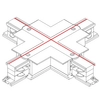 Krzyżowy X-ŁĄCZNIK CTLS 8680 Nowodvorski szynoprzewodu do 3-fazowej szyny podtynkowej 230V czarny