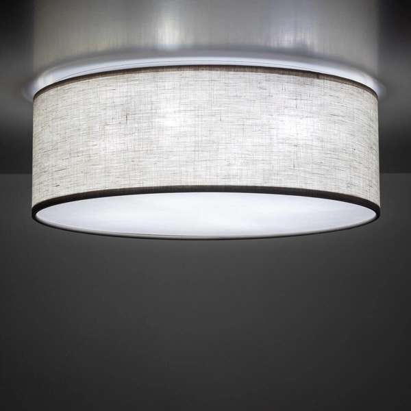 Lampa nasufitowa Nicola 10199 okrągła round do jadalni biała beżowa