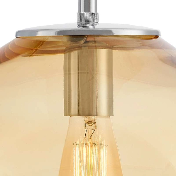 LAMPA wisząca AVIA 10419315 Kaspa szklana OPRAWA zwis kaskada bursztynowa