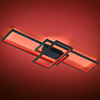 LAMPA sufitowa THIAGO 652610342 Trio geometryczna OPRAWA ramki LED RGB 36W 3000K - 6000K metalowe grafitowe