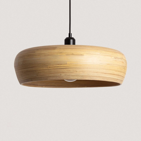 Lampa wisząca Boho ABR-LW4-BHXL-E27 Abruzzo bambusowa naturalna beżowa