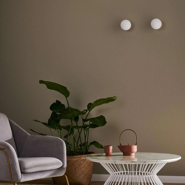 Kinkiet LAMPA ścienna MIJA 20764105 Kaspa modernistyczna OPRAWA szklana kula ball złote biała