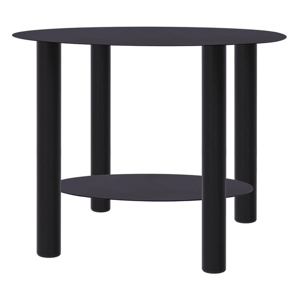 Okrągły kawowy stolik Kaja Home KS-09 STOLIK Kaja do salonu metalowy czarny