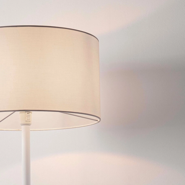 Lampa stojąca GUAVIARE LE44953 do salonu okrągła metalowa biała