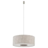 Tkaninowa lampa wisząca CEDRO 11665 z abażurem beżowa