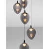 Nowoczesna sufitowa lampa VAZENDO LE45117 LED 30W 3000K czarny szary