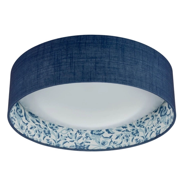 Owalna lampa sufitowa Down DOW5023-EH Dar Lighting motyw kwiatowy koło niebieska