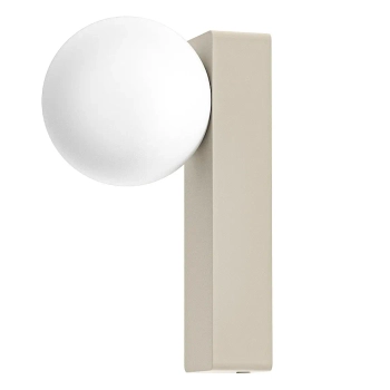 Naścienna lampa łazienkowa Boletta Parette Toupe OR85549 kula IP44 szara