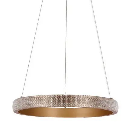 Pierścieniowa lampa wisząca Hashim 31-28457 LED 22W 3000K kryształki złota