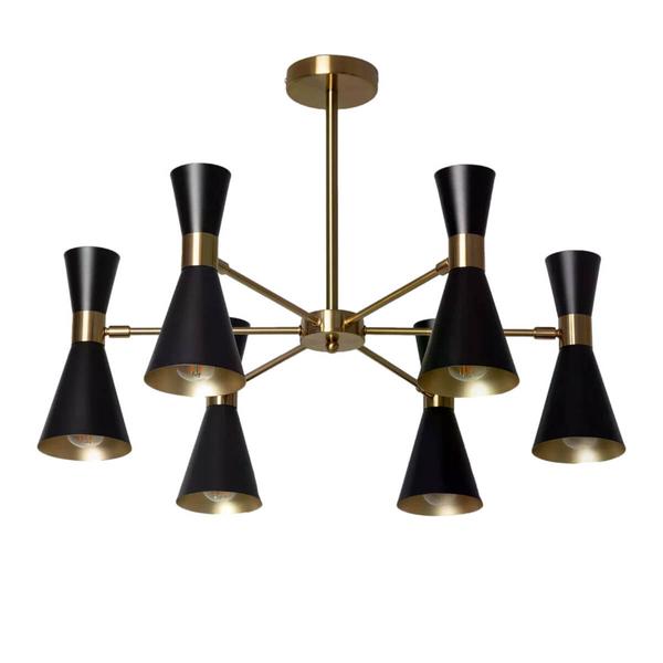Wielopunktowa lampa sufitowa Libre ABR-LWS-6XE27 Abruzzo czarny złoty