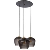 LAMPA wisząca VENUS 11011308 Kaspa szklana OPRAWA loftowy ZWIS kaskada czarna przydymiona