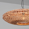 Wisząca lampa nad stół GUARDIA LE44579 japandi naturalna czarna