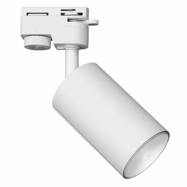 Szynowa lampa jednofazowa sufitowa Pipe ML7676 tuba regulowana biała