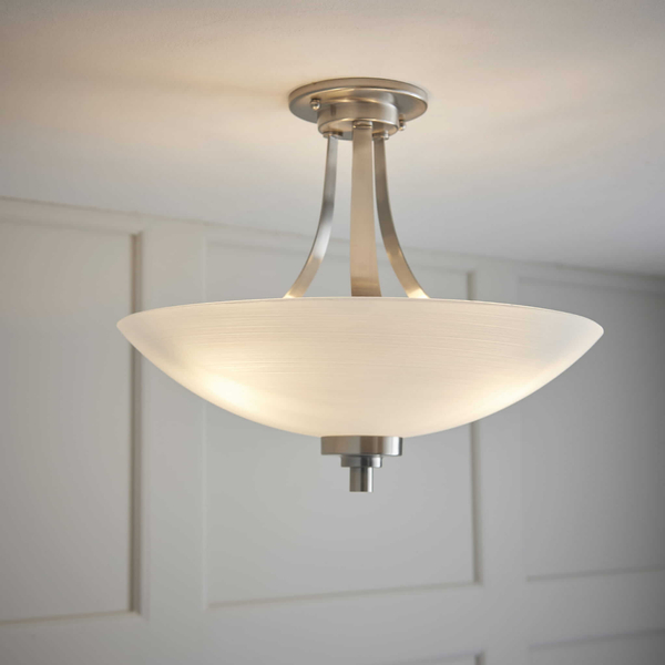 Szklana lampa sufitowa Welles WELLES-3SC Endon podtynkowa chrom biały